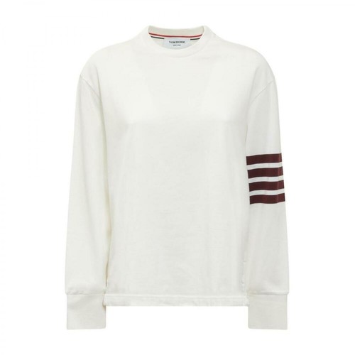 Thom Browne, Oversize T-Shirt with Long Sleeves Biały, female, 2796.00PLN