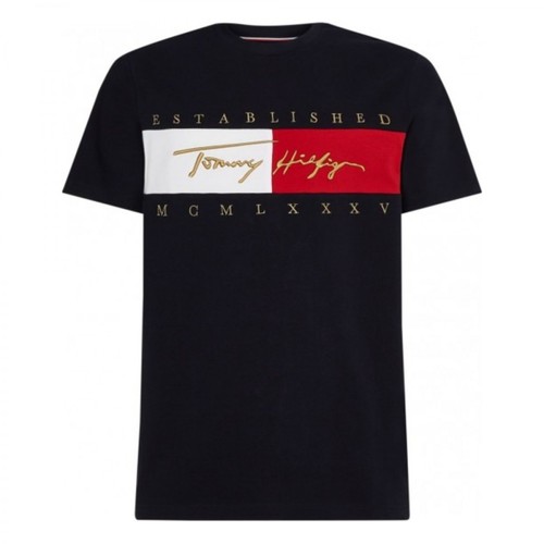 Tommy Hilfiger, T-shirt Niebieski, male, 295.04PLN