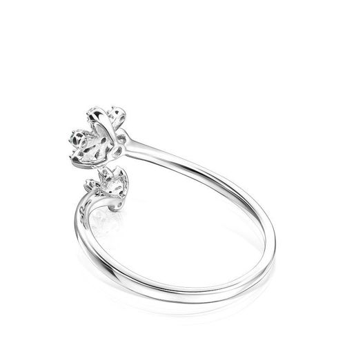 Tous Blume - Otwarty pierścionek z białego złota z diamentami 2409.00PLN