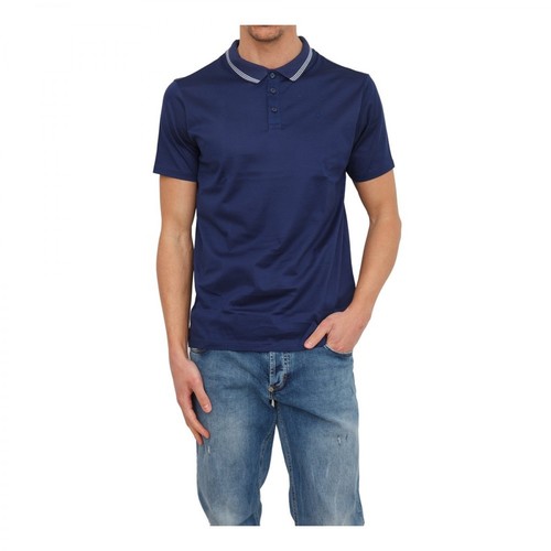 Trussardi, T-Shirt Polo Niebieski, male, 534.00PLN