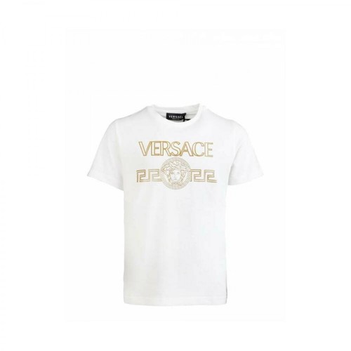 Versace, Greca T-shirt Biały, female, 431.00PLN