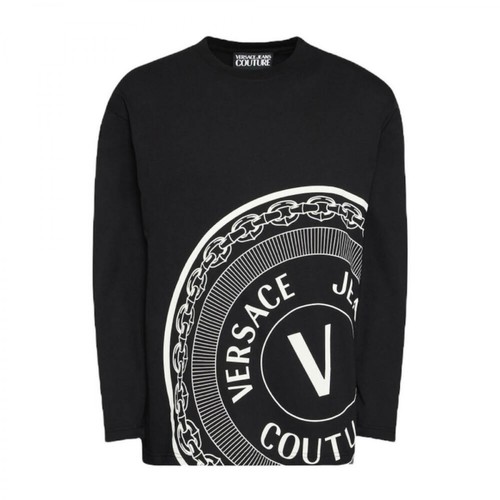 Versace Jeans Couture, Long Sleeve T-Shirt Czarny, male, 570.00PLN