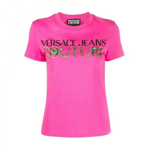 Versace Jeans Couture, T-shirt Różowy, female, 667.00PLN