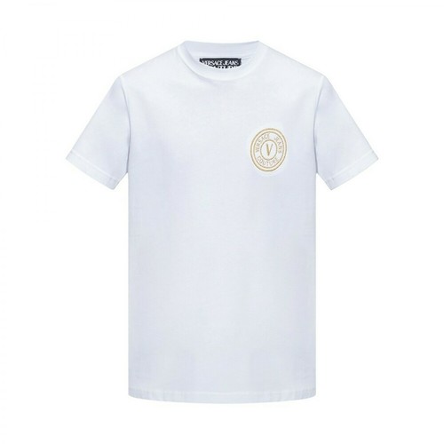Versace Jeans Couture, T-shirt with logo Biały, male, 361.00PLN