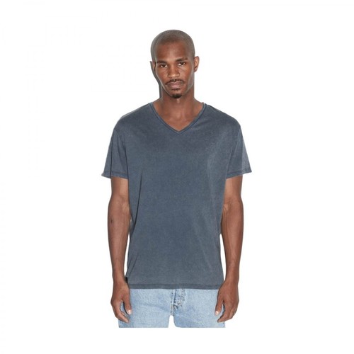 360 Icôn, Simple V-neck T-shirt Niebieski, male, 243.39PLN