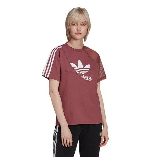 Adidas Originals, Koszulka damska adidas Split Trefoil T-Shirt Hc7044 Czerwony, female, 182.85PLN