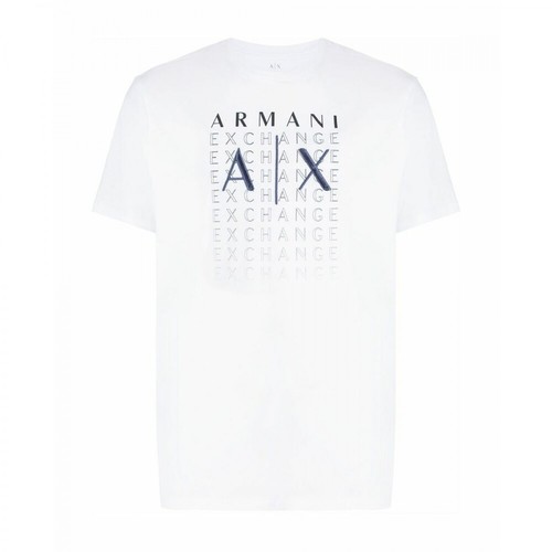 Armani Exchange, T-shirt and Polo Biały, male, 183.00PLN