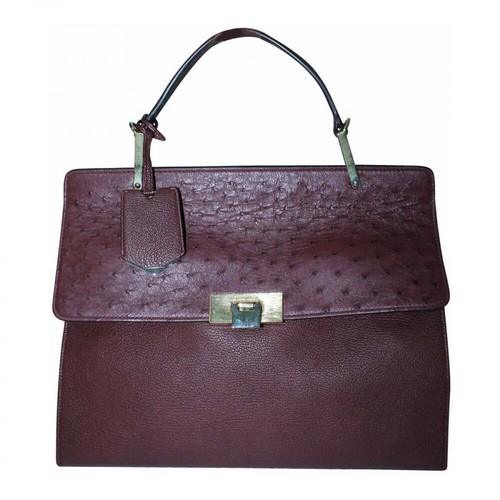 Balenciaga Vintage, Ostrich Handbag Pre-owned Fioletowy, female, 6188.59PLN