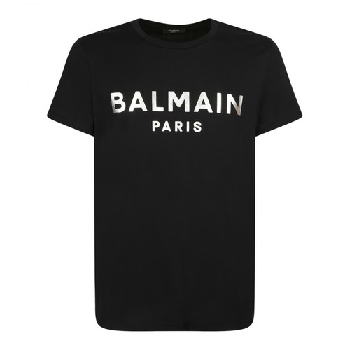 Balmain, Branded T-shirt Czarny, male, 1519.00PLN