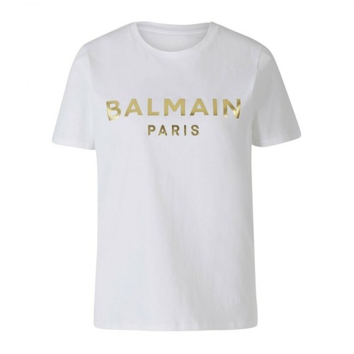 Balmain, Logo T-Shirt Biały, female, 1346.00PLN