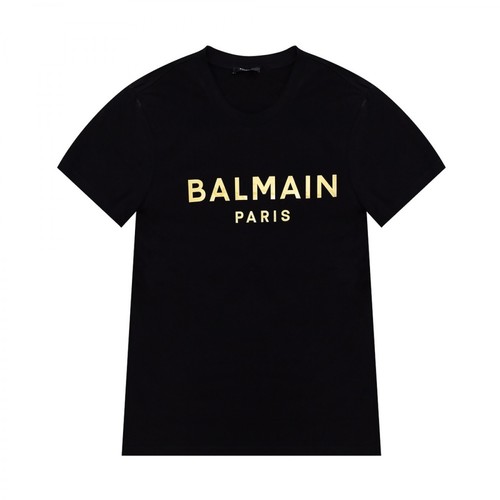 Balmain, Logo T-shirt Czarny, male, 1135.00PLN