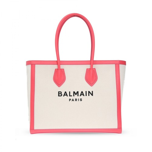 Balmain, Shopper bag with logo Beżowy, female, 4059.00PLN
