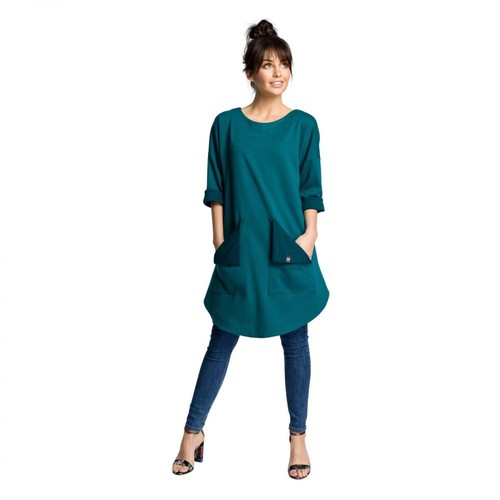 BE, Sukienka z wykładanymi kieszeniami Zielony, female, 185.00PLN