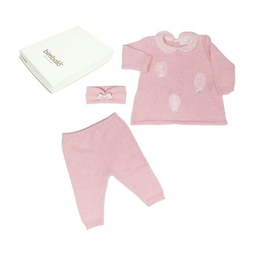 Bimbalo, SET rosa con pantalones, jersey y una cinta Różowy, female, 748.00PLN
