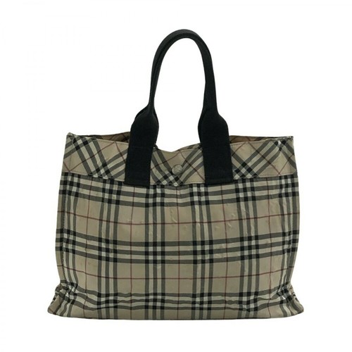 Burberry Vintage, Pre-owned Classic Nylon Shopper Beżowy, female, 523.80PLN