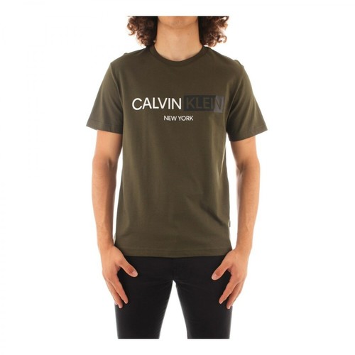 Calvin Klein, K10K107256 T-shirt Zielony, male, 278.00PLN