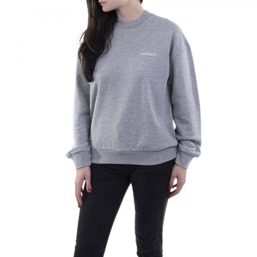 Carhartt Wip, Bluza damska Carhartt WIP Typeface Sweatshirt I028352 Grey Heather/White XS Szary, female, 389.85PLN