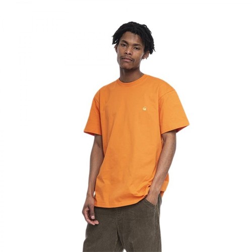 Carhartt Wip, T-shirt Pomarańczowy, male, 180.00PLN
