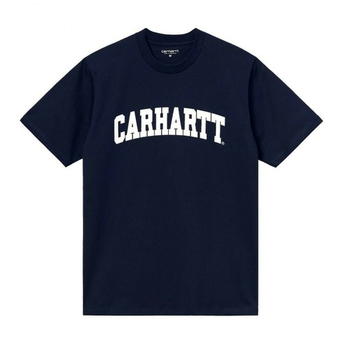 Carhartt Wip, t-shirt S/S University Niebieski, male, 171.35PLN