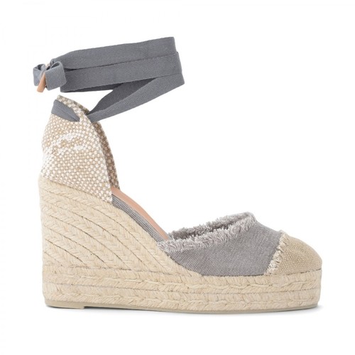 Castañer, Sandal with Catalina wedge in canvas Szary, female, 621.00PLN