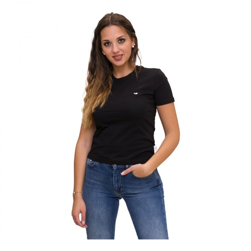 Chiara Ferragni Collection, T-shirt in cotone con logo Czarny, female, 387.60PLN
