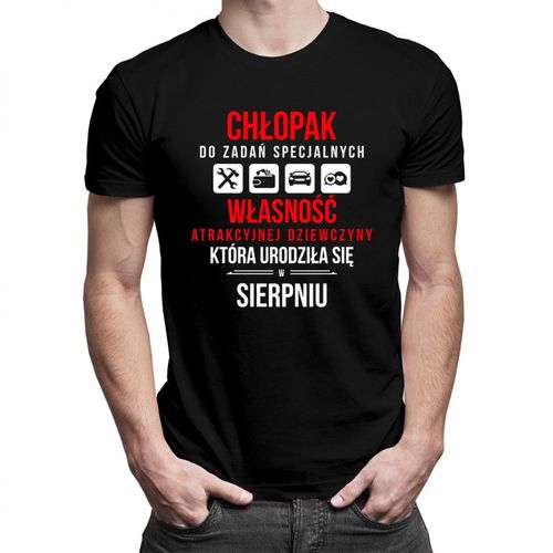 Chłopak do zadań specjalnych - sierpień - męska koszulka z nadrukiem 69.00PLN
