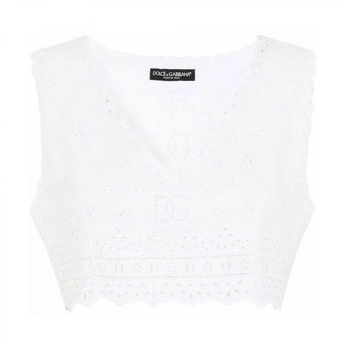 Dolce & Gabbana, Crop TOP Biały, female, 3626.00PLN