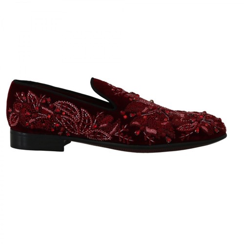 Dolce & Gabbana, Niesznurowane mokasyny Czerwony, male, 8592.42PLN