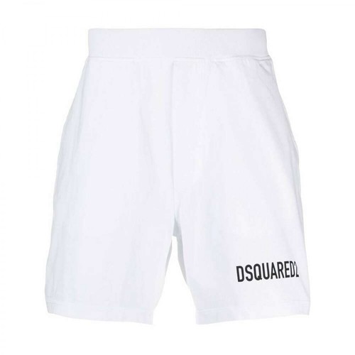 Dsquared2, Logo-print track shorts Biały, male, 730.00PLN