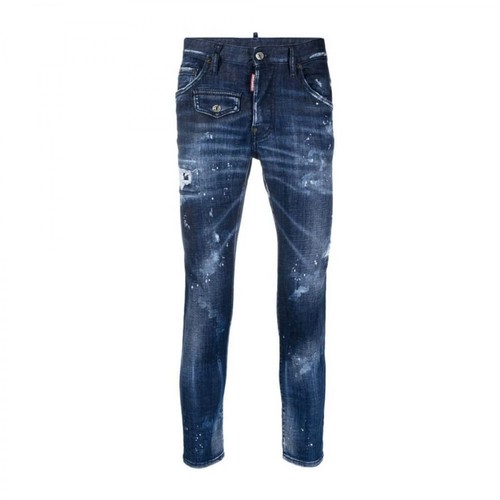 Dsquared2, Skater Slim-Fit Distressed Jeans Niebieski, male, 3658.00PLN