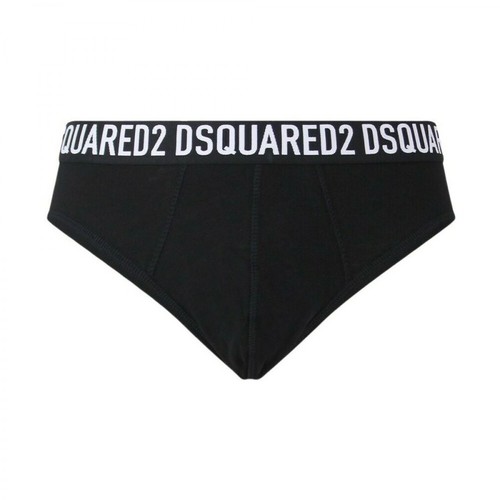 Dsquared2, Slip intimo con logo Czarny, male, 217.87PLN
