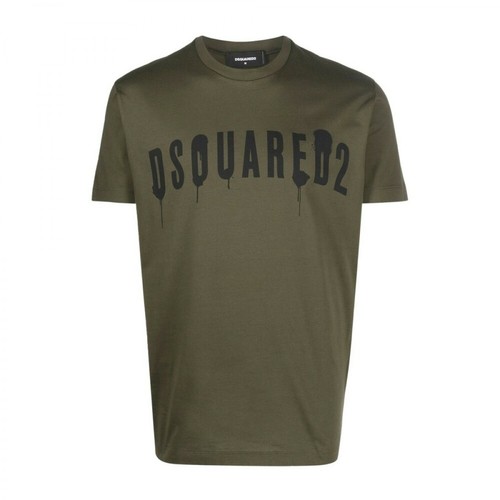 Dsquared2, T-shirt à logo imprimé Zielony, male, 890.00PLN