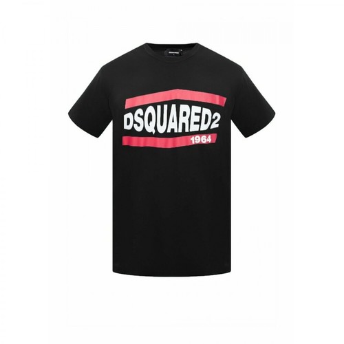 Dsquared2, T-shirt Iconic Czarny, male, 616.00PLN