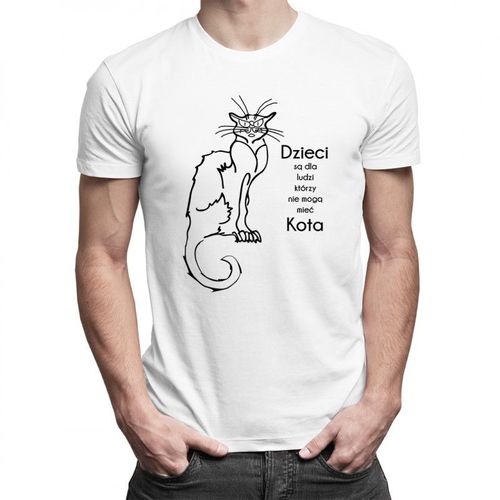 Dzieci są dla ludzi, którzy nie mogą mieć kota - męska koszulka z nadrukiem 69.00PLN