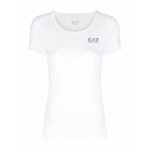 Emporio Armani EA7, T-shirt Biały, female, 233.00PLN