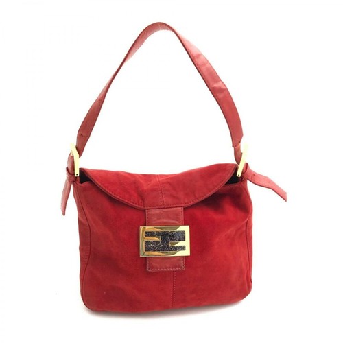 Fendi Vintage, pre-owned Suede Shoulder Bag Czerwony, female, 1116.90PLN