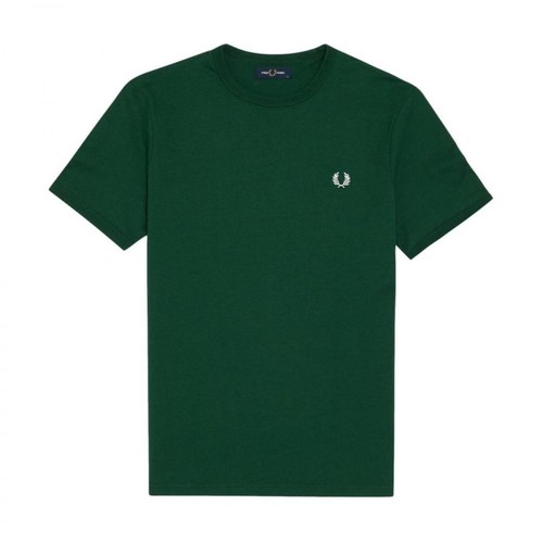Fred Perry, Fred Perry M3519 T-Shirt Men Green Zielony, male, 295.04PLN