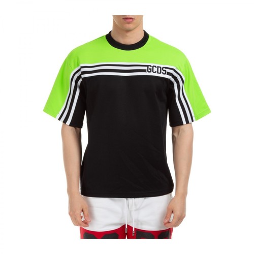 Gcds, short sleeve t-shirt crew neckline jumper track Zielony, male, 878.00PLN