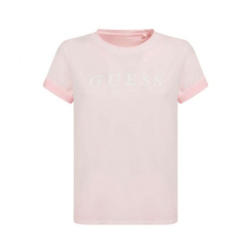 Guess, T-shirt Różowy, female, 115.00PLN