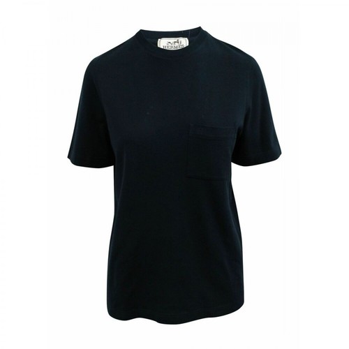 Hermes Pre-owned, H Embroidered T-Shirt -Pre Owned Condition Very Good Niebieski, male, 1353.39PLN
