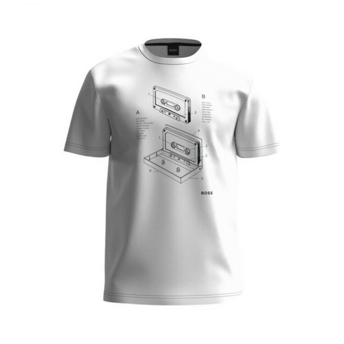 Hugo Boss, t-shirt Biały, male, 176.00PLN