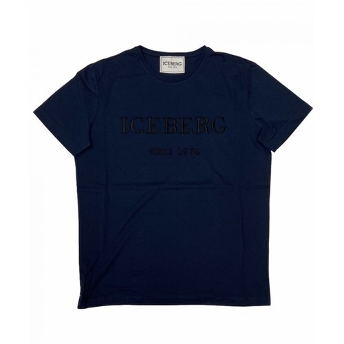 Iceberg, F014-6301 T-shirt Niebieski, male, 556.00PLN