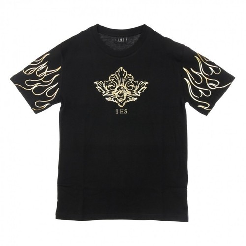 IHS, 3D Print Flames Angel T-Shirt Czarny, male, 505.00PLN
