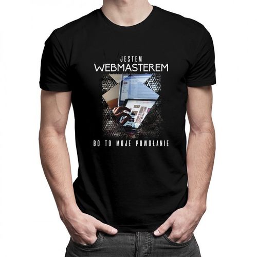 Jestem webmasterem, bo to moje powołanie - męska koszulka z nadrukiem 69.00PLN