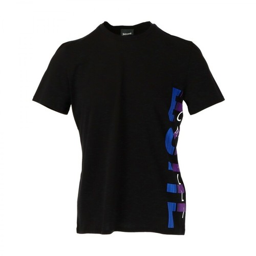 Just Cavalli, T-shirt print Czarny, male, 620.00PLN