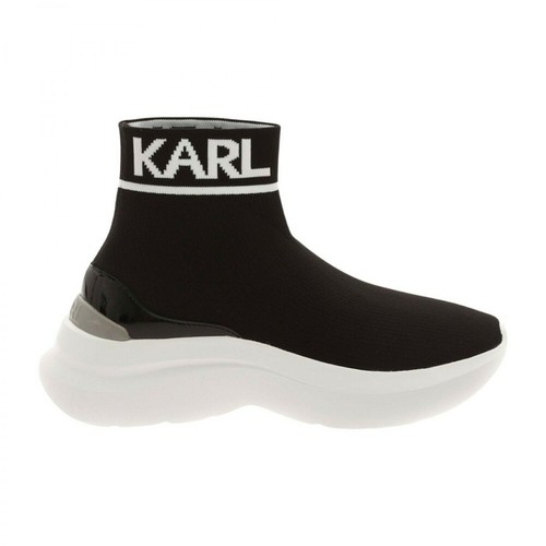 Karl Lagerfeld, Skyline Knit Ankle Sneakers Czarny, female, 1037.00PLN