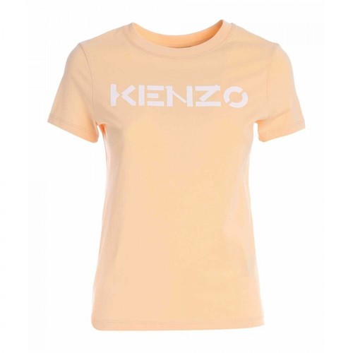 Kenzo, Kenzo Logo Tshirt Pomarańczowy, female, 377.00PLN