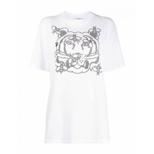 Kenzo, Tiger-print T-shirt Biały, female, 799.00PLN