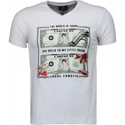 Local Fanatic, Scarface Dollar - T-shirt Biały, male, 272.29PLN