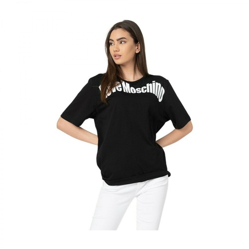 Love Moschino, Tops & T-Shirt Czarny, female, 343.00PLN